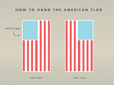 How To Hang The American Flag america american flag guide illustration reference stars stripes united states usa