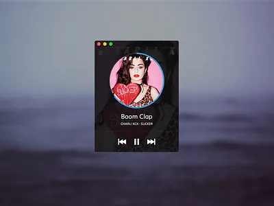Telepath Mini Player app charli cover desktop mac music os x player spotify telepath ui xcx