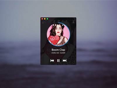 Telepath Mini Player app charli cover desktop mac music os x player spotify telepath ui xcx