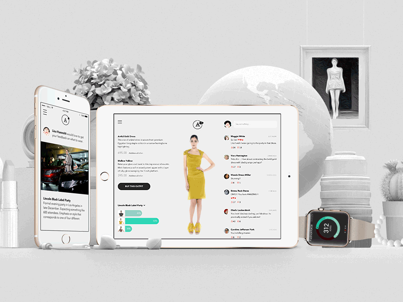 Spinning Gold fashion ui ux