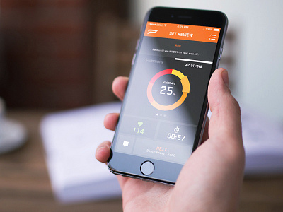 Heartrate Analysis app chart graph graphic heart rate layout pie push screen tab ui ux