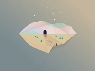 Desert Traveler cave desert entrance journey man mountain subtle