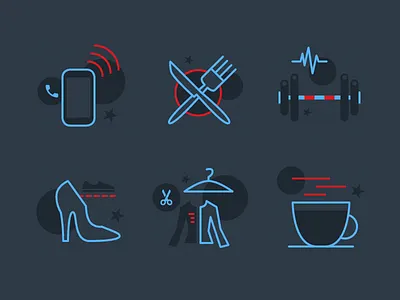 Shopping Icons Set flat icons negative shopping ui ux