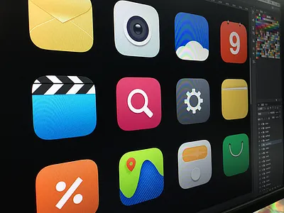 New Theme Icons app camera color dachang folder icon icons mail radio ui