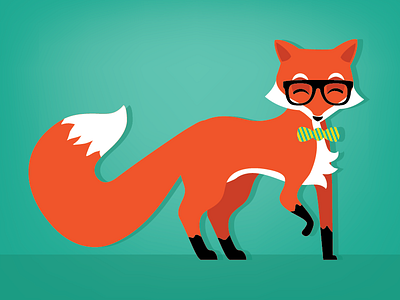 Smart Fox characters illustration