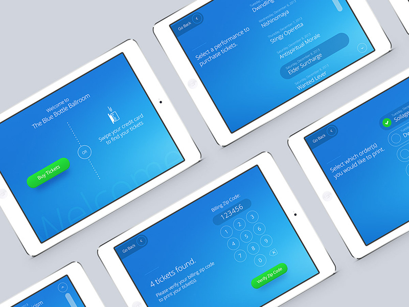 Example of Kiosk Flows & UI