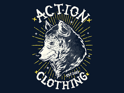 Loyal action apparel clothing merch sunburst tshirt wolf