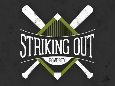 Striking Out Poverty baseball logo poverty