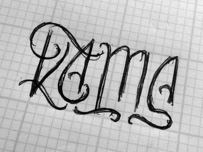 AIP // Ambigram In Progress ambigram hand drawn hand lettering lettering sketch type typography work in progress