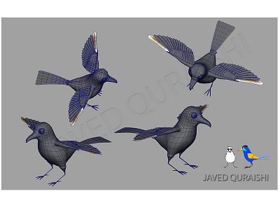 3d Game Bird 3dsmax maya unity