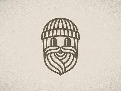 Lumberjack line work beanie beard cold happy illustration lumberjack monoweight mustache vector