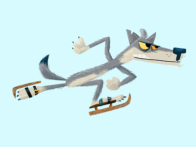 Skating wolf bad big skate wolf