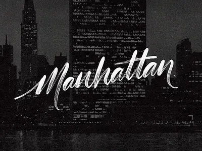 Manhattan brush calligraphy disposable hand drawn ink type typography zebra