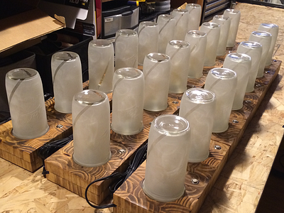 A bunch of Jar Lamps cnc jar lamp lamps tangible