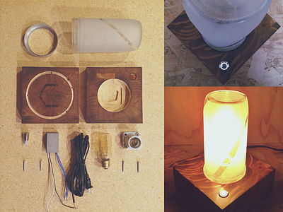 Jar Lamp Collage cnc jar lamp tangible
