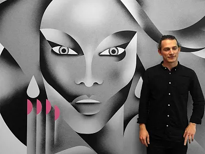 LinkedIn Murals [Full project!] fashion glamour illustration linkedin mural portraits reality tv tyra banks