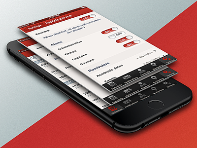 Tallinn University Studies Organiser App — Prototype app application design development flat design interaction design layer students