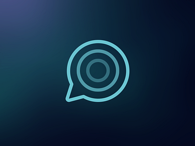 Let's Chat blue brand chat icon location logo radar