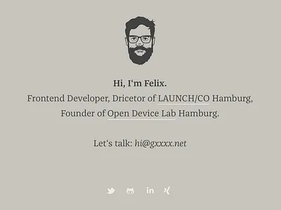 Small Personal Webpage Design face minimal person personal portfolio vector website