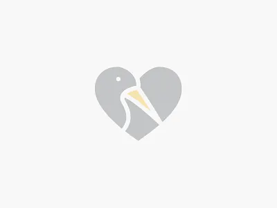 Stork Icon animal bird flat heart icon logo negative space peacock stork swan symbol twitter