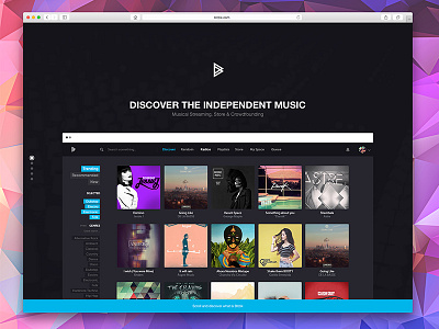Bitzik - Landing page opening bitcoin bitzik dark flat landing music song