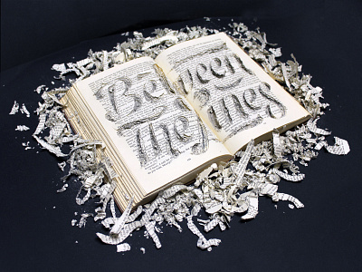 Between The Lines hand lettering handmade lettering paper papercraft stencil studio swash type typography