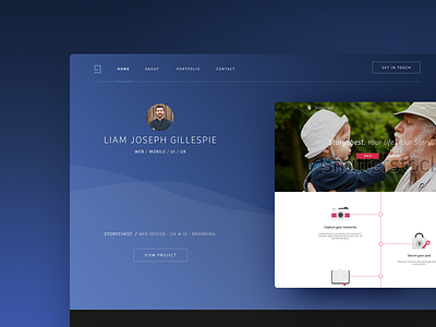 Initial Portfolio Concept clean mobile portfolio style ui ux web website