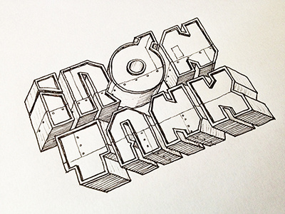 Iron Tank ::: Hand-lettered Typography custom typography hand drawn typography hand lettered hand lettering handletter handwritten illustrated type paper graffiti type typography