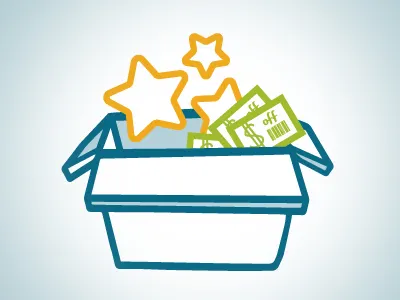 Coupon Box box coupon illustration star