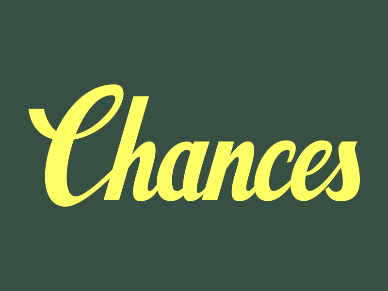 Chances Vector lettering script type vector