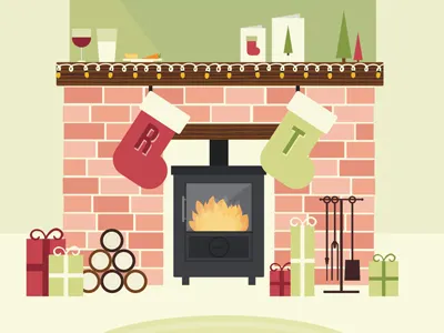 2014 Christmas card design card christmas illustration postcard