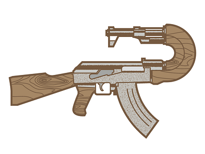 bang 47 ak gun vector