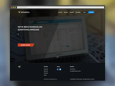 Landing Page for Bitmatica bitmatica design flat home html5 landing layout page ui ux visual web