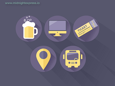 Flat Icons blue dark flat flat design iconography icons purple