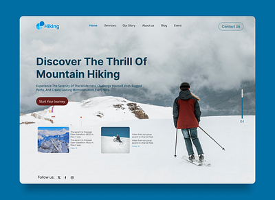 Hiking Website adventure figma hiking hiking website landscape mountains ui uiux web design website