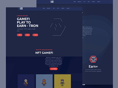 LION CUB - Gaming Website action cue button inteface button interaction click feedback engagement design gamification gamified hover effect illustration interactive elements landing page ui ui design ux ux design uxui web animation web design web ui web ux