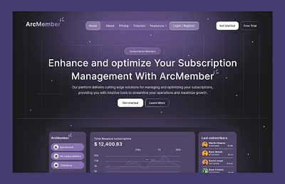 Saas landing page