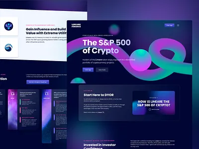 LINEARE FINANCE CRYPTO WEBSITE crypto cryptocurrency defi design engaging interface finance website hero section investing modern design page load ui ui design ux ux design uxui visual appeal web design web ui web ux website