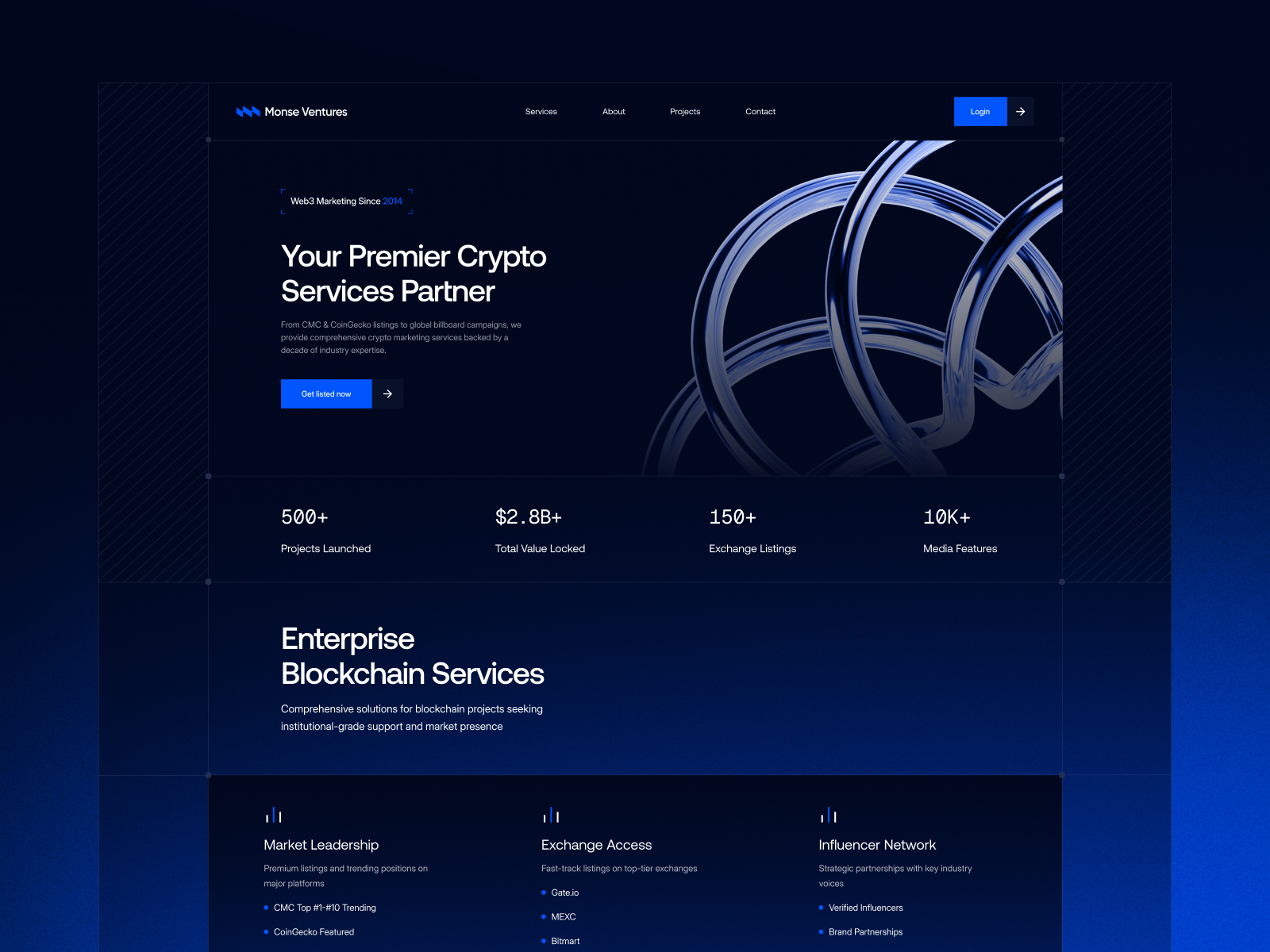 Example of Clean & Modern Landing Page Design