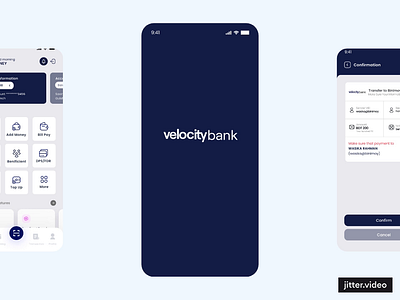 Velocity Banking App app design app redesign banking app color financial app ui ui ux ux ux design