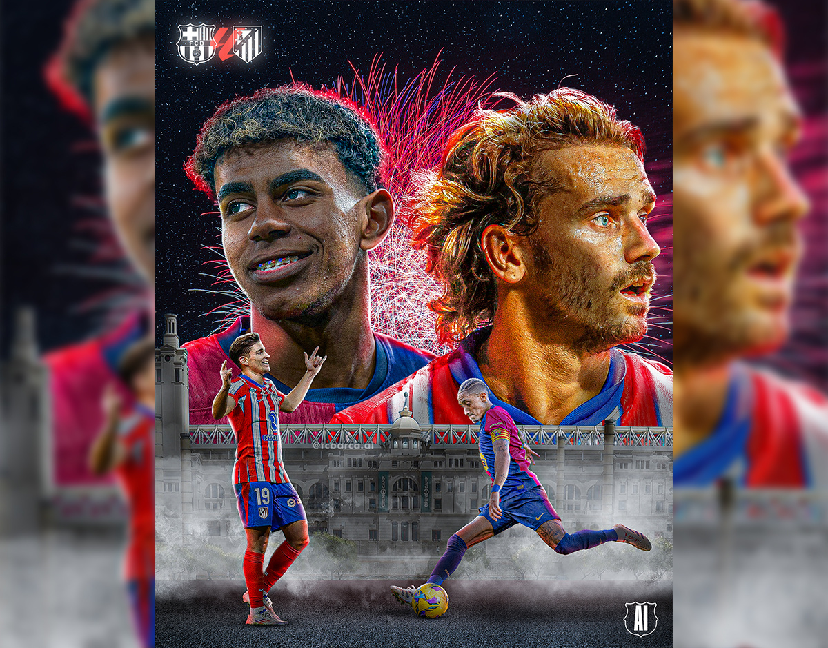 Matchday Poster Design barca barcelona design fcbarcelona football football designs football poster graphic design ideas lamine lamine yamal matchday matchday poster design messi