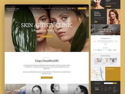 Skin Care Clinic Website Design aestheticdesign beautyclinic branding design graphic design landing page responsivedesign skincarewebsite ui uiuxdesign userexperience ux web design