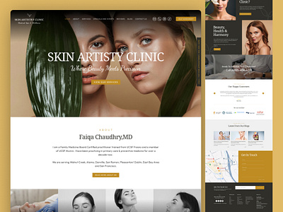 Skin Care Clinic Website Design aestheticdesign beautyclinic branding design graphic design landing page responsivedesign skincarewebsite ui uiuxdesign userexperience ux web design