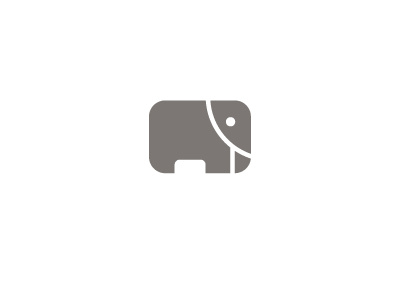 Elephant elephant icon logo minimal