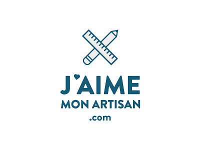 J'aime mon artisan artisan corporation craft craftmen crayon cross heart pen ruler règle