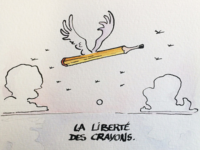 La liberté des crayons charlie hebdo freedom illustration pencils tibute