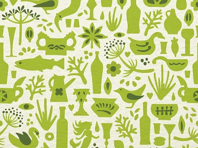 Scandinavian pattern alcohol aquavit green pattern scandinavian