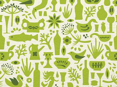 Scandinavian pattern alcohol aquavit green pattern scandinavian