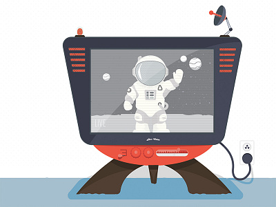 Star-Vision 2000 astronaut illustration moon space vector