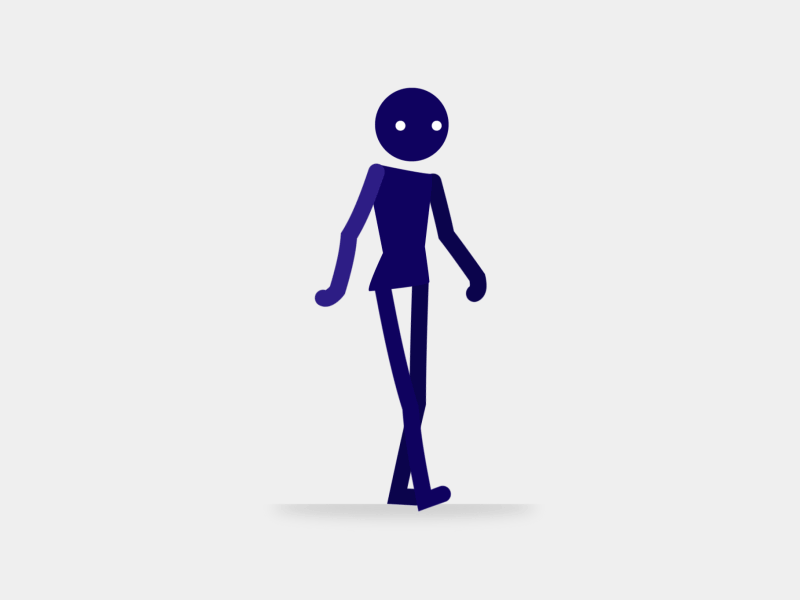 After Effects Walk Test after effects animation blue figure illustration slender speed test walk